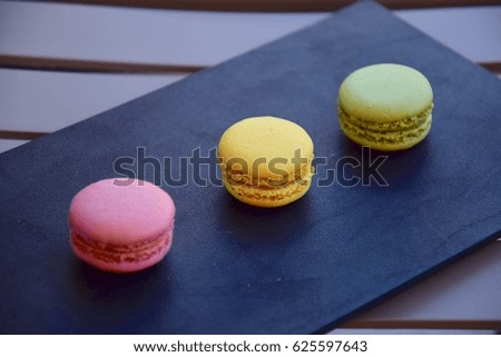 Tasty sweet colorful Macarons