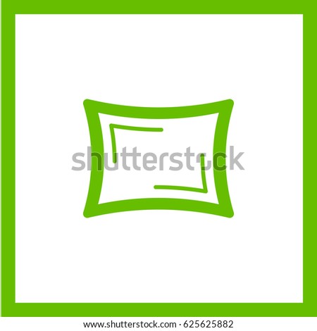 Pillow line vector icon
