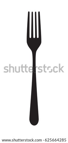 Fork silhouette Royalty-Free Stock Photo #625664285