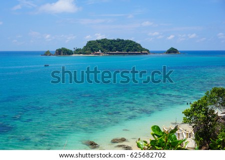 Beautiful view of tropical island during a sunny day