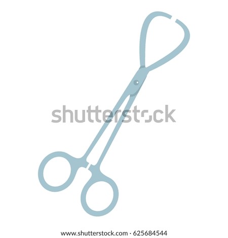Operating scissors icon flat isolated on white background vector illustration