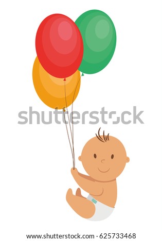 Baby and balloons