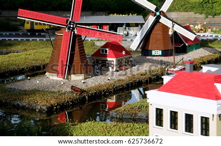 A scene from Legoland in Billund, Denmark Royalty-Free Stock Photo #625736672