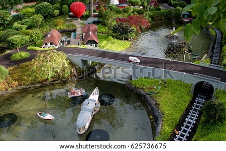 A scene from Legoland in Billund, Denmark Royalty-Free Stock Photo #625736675
