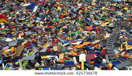 A scene from Legoland in Billund, Denmark Royalty-Free Stock Photo #625736678