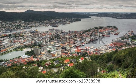 Scandinavian urban exploration on a cloudy day in summertime Royalty-Free Stock Photo #625738598
