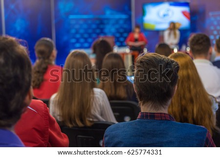 Viewers on a television talk show