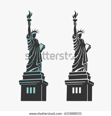 New York Statue of Liberty Symbol Vector