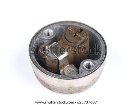 Lock on a white background
