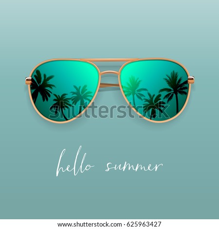 Realistic Sunglasses. Royalty-Free Stock Photo #625963427