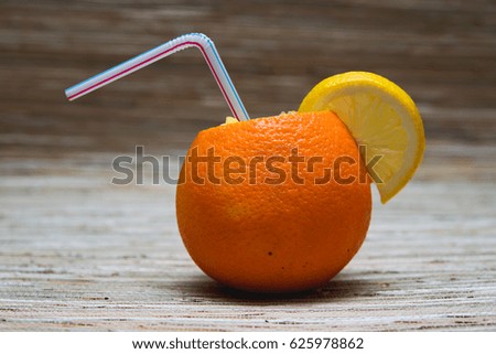 Orange cocktail with lemon juice