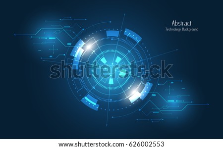 Futuristuc abstract background circle sci fi technology innovation concept Royalty-Free Stock Photo #626002553