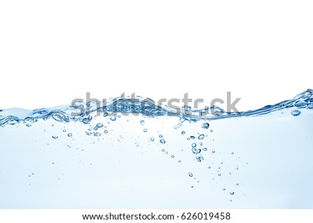Water wave isolated on white background Royalty-Free Stock Photo #626019458