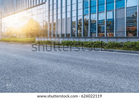 clean urban road with modern building in the city
