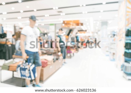 abstract blur in luxury shopping mall for background