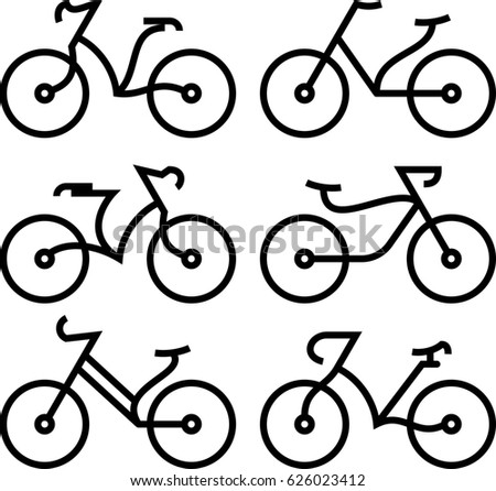 Bicycle Icon  Raster Illustration