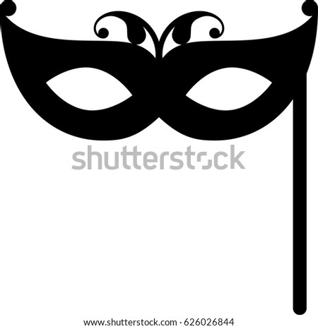 Carnival Mask Icon  Raster Illustration