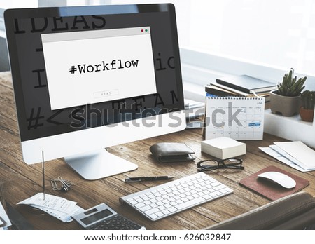 Workflow Hasgtag Window Graphic Word