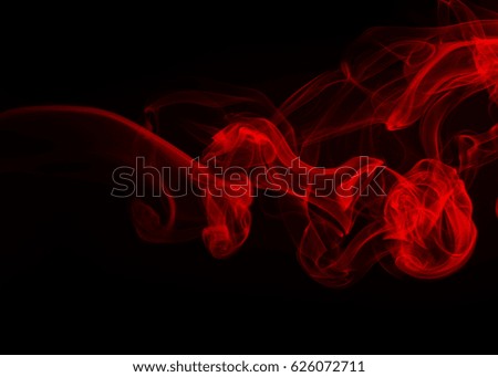 Red Smoke Abstract On Black Background