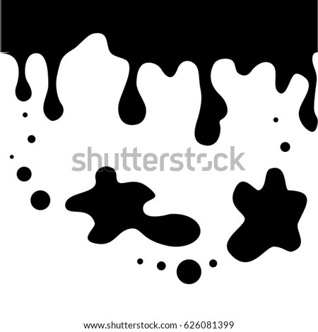 Ink splashing isolated on white background