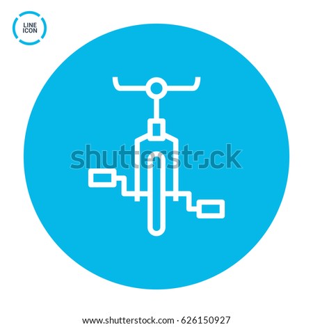 bike cycle line vector icon