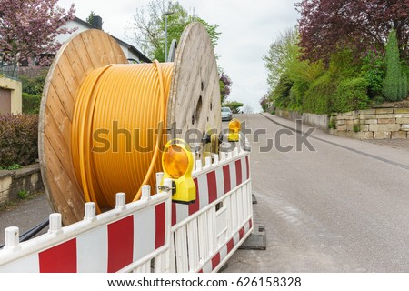 Fiber optic cable for fast internet Royalty-Free Stock Photo #626158328