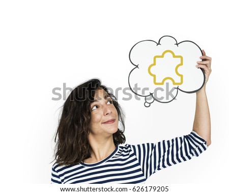 Part of puzzle piece icon graphic with studio shoot