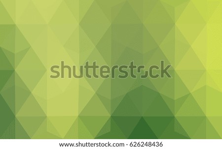 Light Green, Yellow vector polygonal illustration, which consist of triangles. Triangular design for your business. Creative geometric background in Origami style with gradient