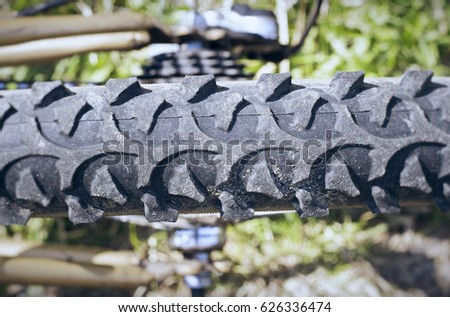 Photo mountain bike tire