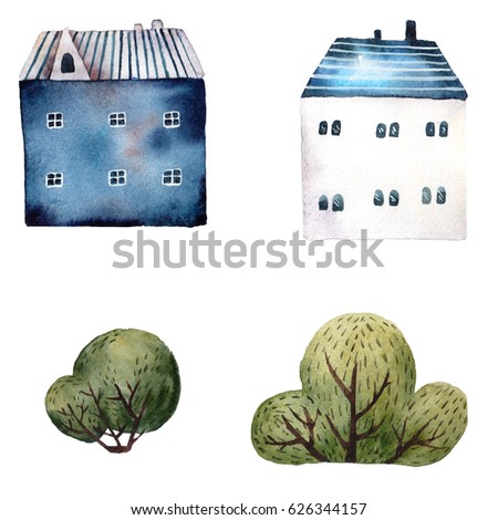 Houses and Trees Set 1