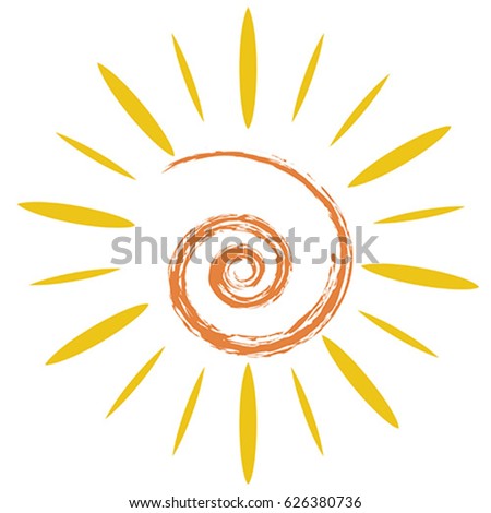 doodle sun symbol