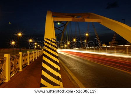 ?Bridithamrong bridge in  ayutthaya Thailand 