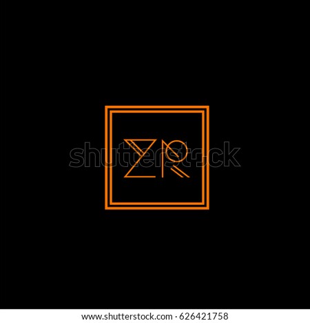 zr logo letter initial, Abstract Polygonal Background Logo, design for Corporate Business Identity,flat icon, Alphabet letter