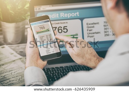 report credit score banking application risk form document Royalty-Free Stock Photo #626435909