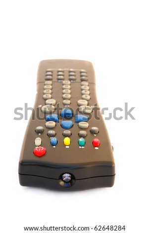 Remote control panel on a white background
