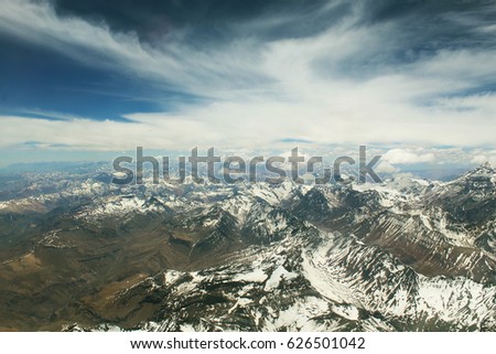 Mountains between Chile and Argentina
