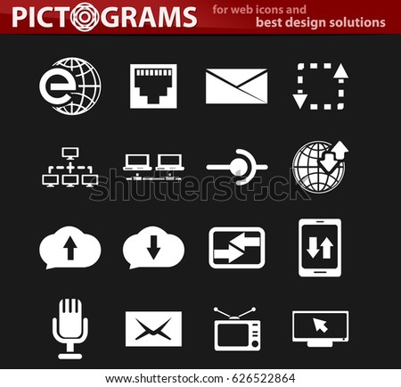 Communication icon set for web sites and user interface