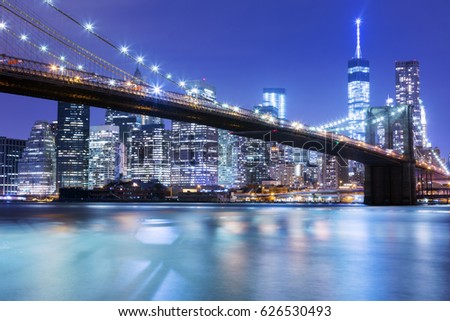 Brooklyn Bridge in New York, Amerika 