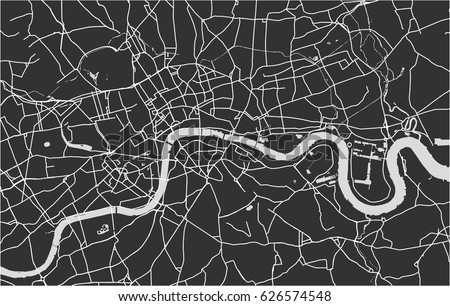 vector map of the city of London, Great Britain Royalty-Free Stock Photo #626574548