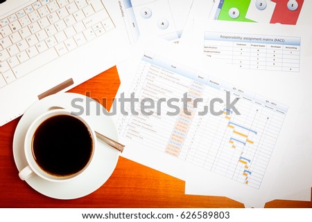 Project Manager's Desk Royalty-Free Stock Photo #626589803