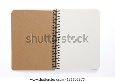 Blank open Notepad isolated