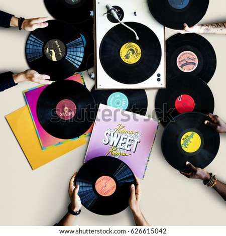 Vinyl Records Music Concept
