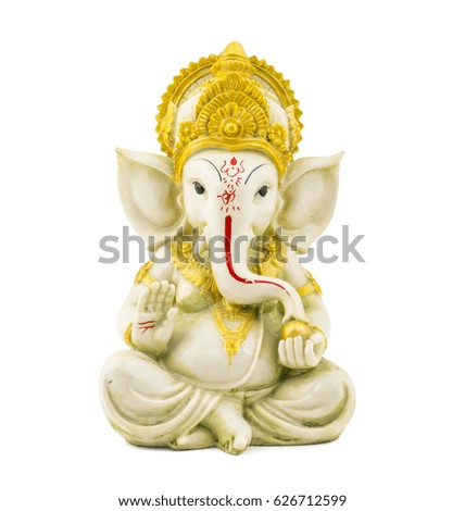 Ganesha Hindu God, Ganesha Idol isolated on white background Royalty-Free Stock Photo #626712599