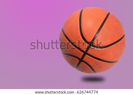 Basketballs on pink background