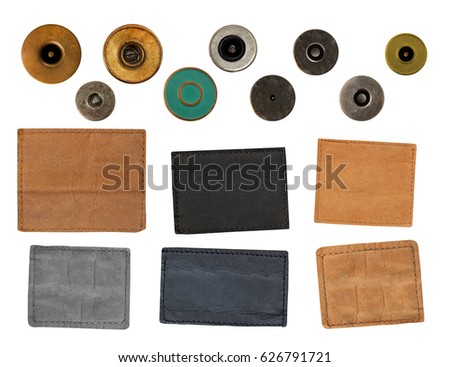 Jeans labels and buttons