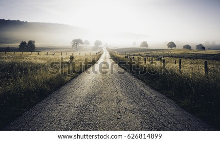 Rural Roads.Rural Village Landscape Royalty-Free Stock Photo #626814899