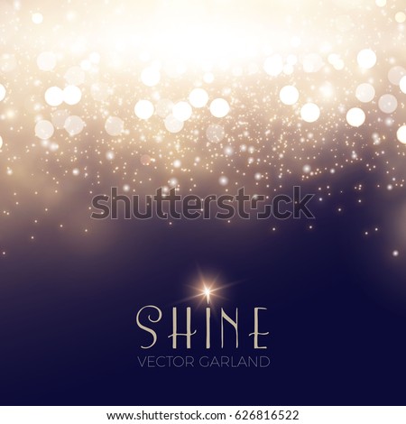 Abstract Elegant Shining Background. Twenties, Thirties and Art Deco Style. Bokeh, Lights and Fog Background. Vector illustration