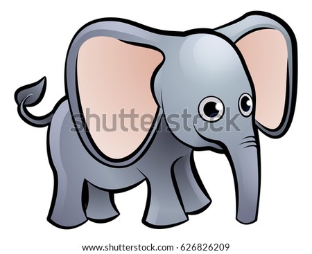 An elephant safari animals cartoon character