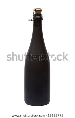 Champagne bottle as white isolate background Royalty-Free Stock Photo #62682772