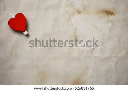 white sheet of paper love notes and heart shape